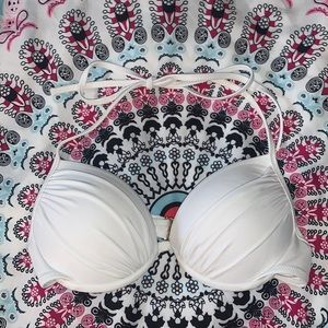 white push up swim top